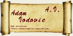 Adam Vodović vizit kartica